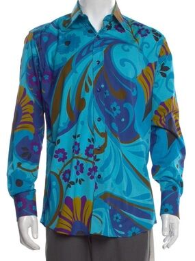 Icon Vintage Tom Ford Gucci Floral Paisley Long-Sleeve Dress Shirt M/II
